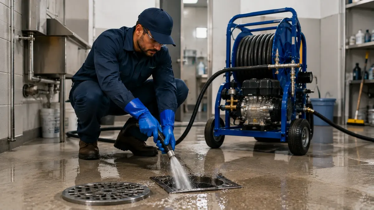 Floor Drain Hydro Jet Cleaning in Santa Ana