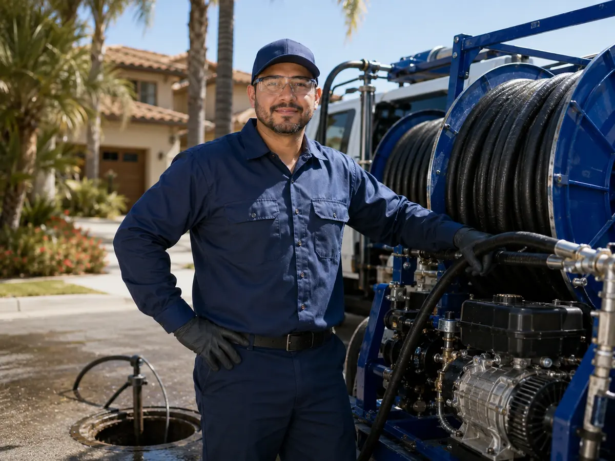 Hydro jet sewer cleaning in Santa Ana
