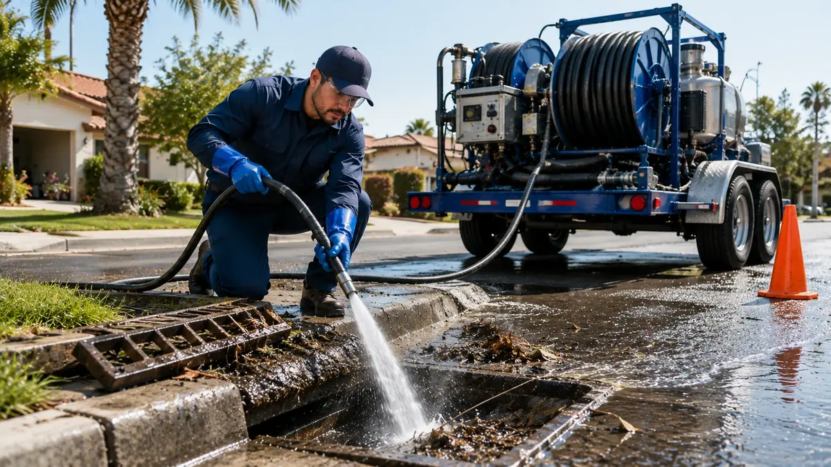 Storm Drain Hydro Jet Cleaning in Santa Ana