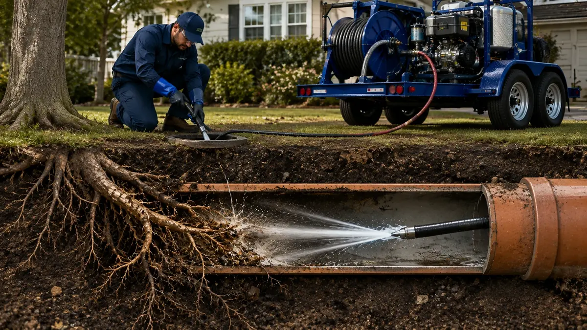 Tree Root Removal with Hydro Jetting in Santa Ana